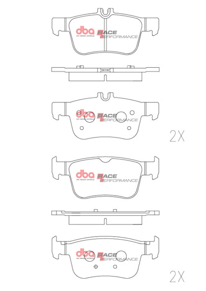 DBA RP Performance Rear Brake Pads | Honda Civic (16-21) Excl Si/Type-R (DB2429RP)