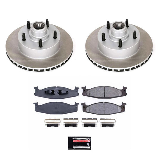 PowerStop 94-96 Ford F-150 Front Semi-Coated Rotor Kit (SC1831)