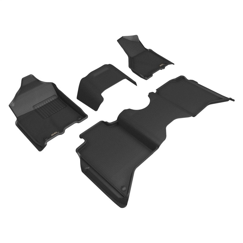 3D MAXpider 19-24 Dodge RAM 2500 Crew Cab All-Weather Floor Mats | Kagu Black (L1DG03601509)