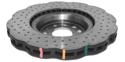 DBA Front 4000 Series Cross Drilled Rotor w/ Silver Hat | Volkswagen Golf R (15-20) (DBA42830WSLVXD)