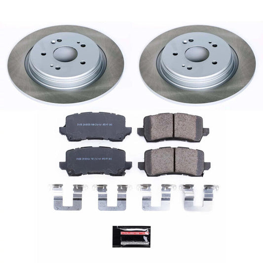 PowerStop 15-20 Acura TLX Rear Semi-Coated Rotor Kit (SC7216)