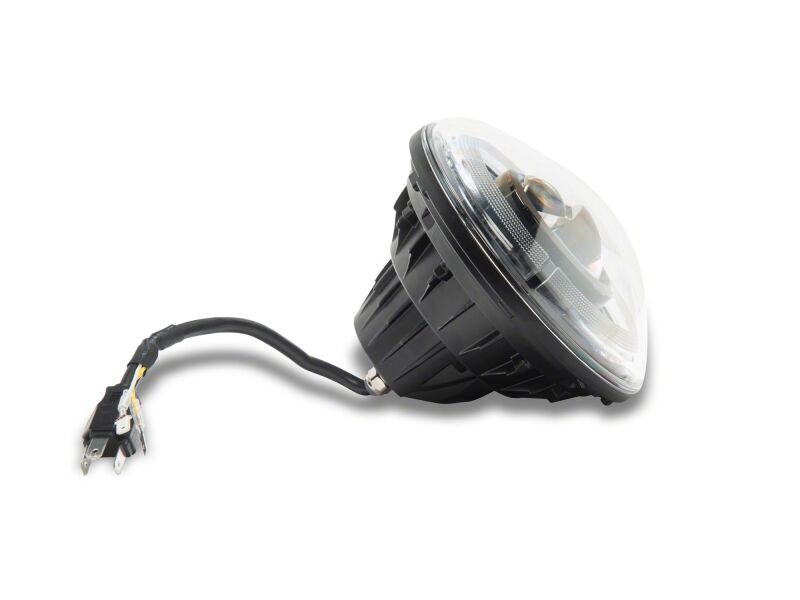 Raxiom 07-08 Jeep Wrangler JK HiOutput LED Headlights Angel Eye DRL Black (J211420)