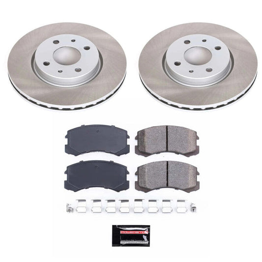 PowerStop 02-07 Mitsubishi Lancer Front Semi-Coated Rotor Kit (SC1092)