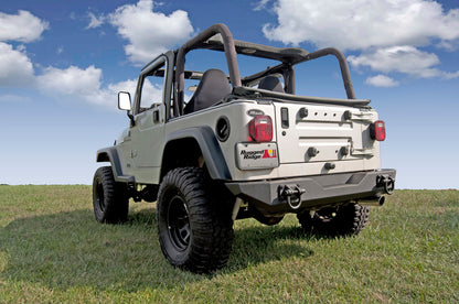 Rugged Ridge 11546.10 XHD Rear Bumper for Jeep CJ/Wrangler 76-06