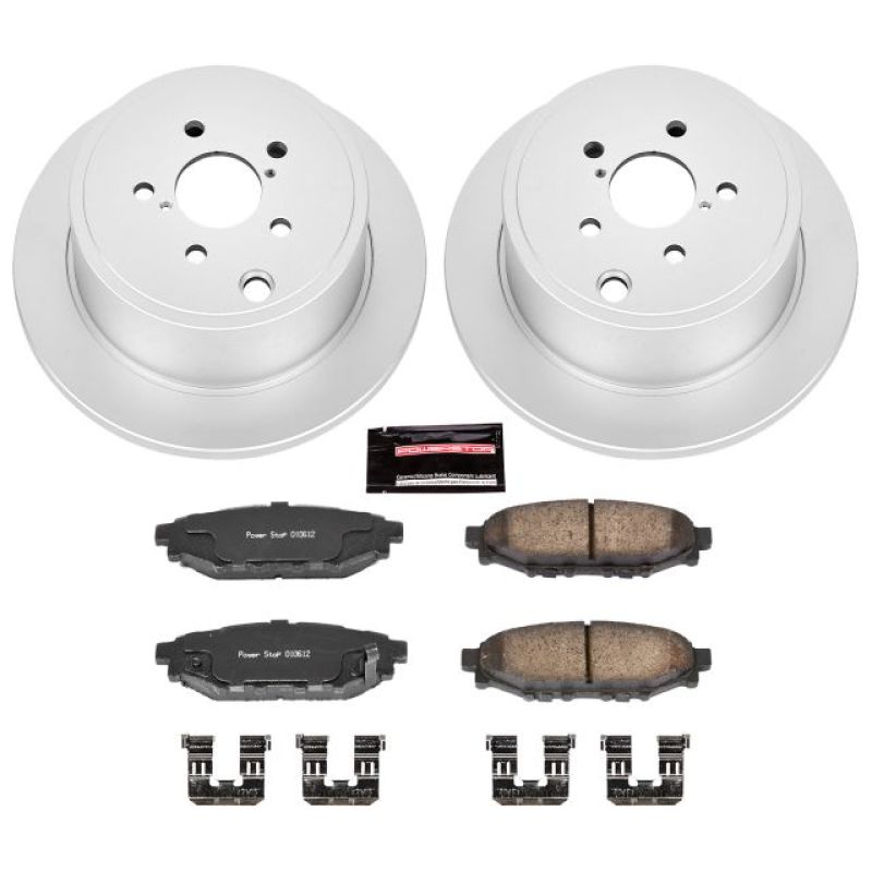 Power Stop Z17 Evolution Coated Brake Kit - Rear | 08-14 Subaru WRX / 09-13 Forester XT (CRK4631)