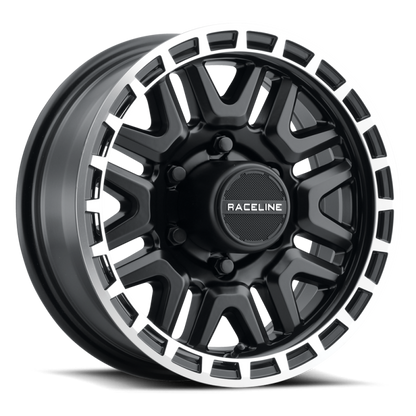 Raceline 953 Krank Black & Machined | 15x5" +0mm | 5x114.3mm Wheel