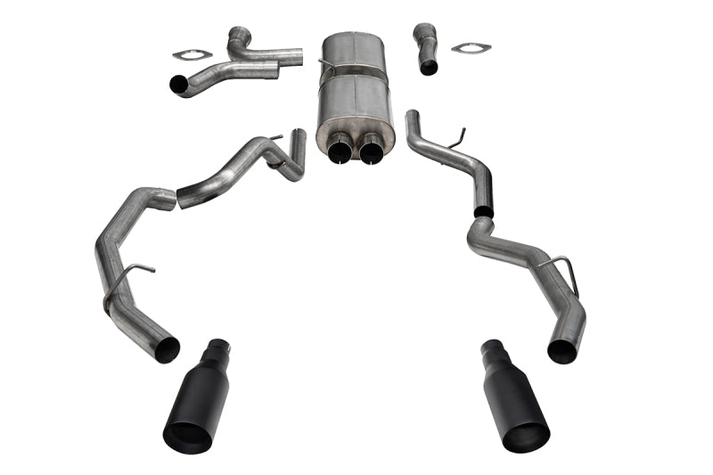 CORSA 3.0in Dual Cat-Back RAM RHO | 1500 Crew Cab (21389BPC)