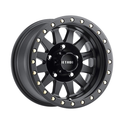 (set of 4) Method MR304 Double Standard Matte Black | 15x8" -24mm | 5x5.5in Wheel