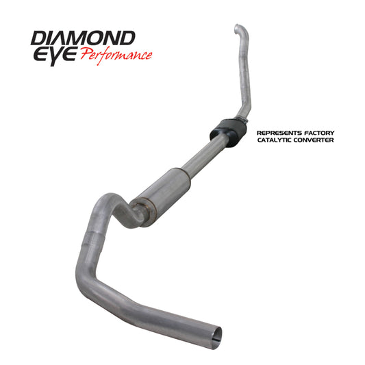 Diamond Eye 4in Turbo Back Single AL Exhaust | F-250/350 92-97 (K4306A)