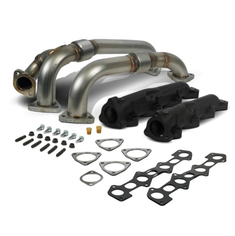 BD Diesel 08-10 Ford 6.4L Powerstroke Up Pipes & Manifold Set | F-250/F-350 (1041484)