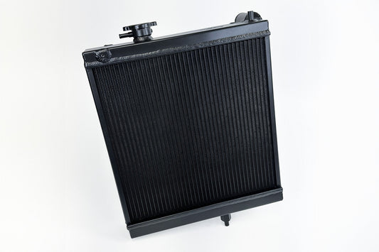 CSF High-Performance All-Aluminum Half Radiator - Black | Evo 7/8/9