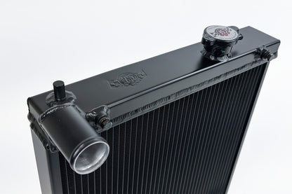 CSF High-Performance All-Aluminum Half Radiator - Black | Evo 7/8/9