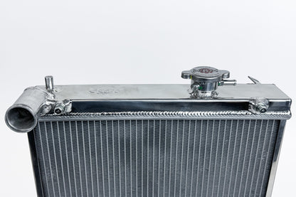 CSF High-Performance All-Aluminum Half Radiator - Silver | Evo 7/8/9