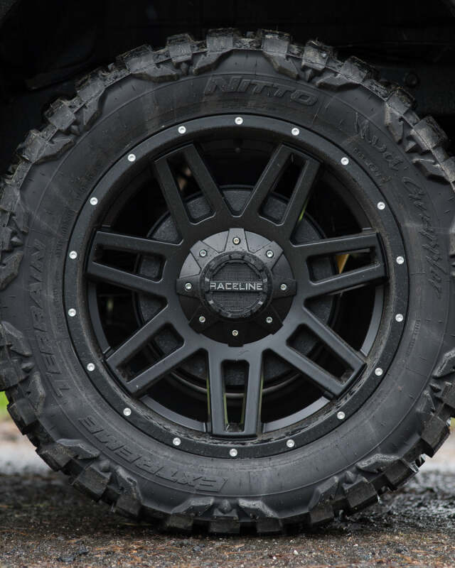 (set of 4) Raceline 931 Injector Satin Black | 17x9" -12mm | 6x139.7/6x135mm Wheel