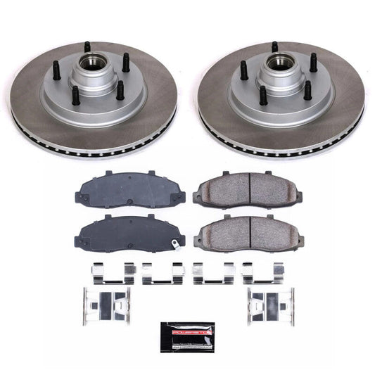 PowerStop 97-00 Ford F-150 Front Semi-Coated Rotor Kit (SC1863)