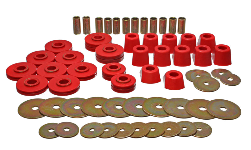 Energy Suspension Body Cab Mount Bushing Set Red (3.4110R) for 67-95 K5 Blazer