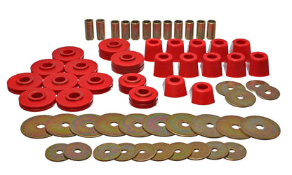 Energy Suspension Body Cab Mount Bushing Set Red (3.4110R) for 67-95 K5 Blazer