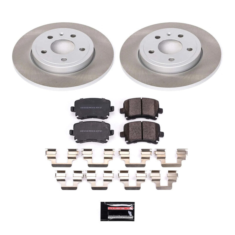 PowerStop 05-09 Audi A4 Quattro Rear Semi-Coated Rotor Kit (SC4624)