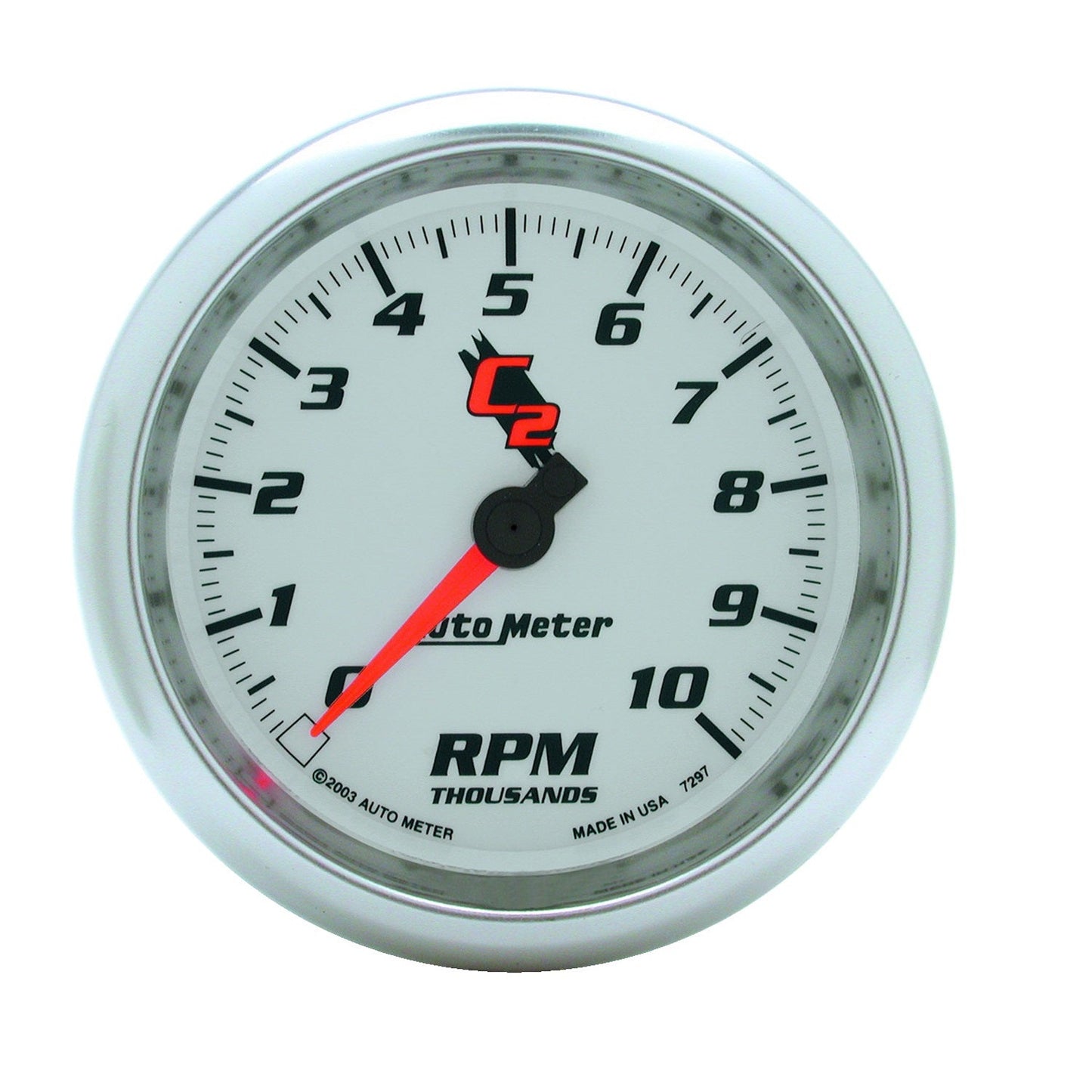 AutoMeter C2 3 3/8 inch 10000RPM In-Dash Tachometer (7297)