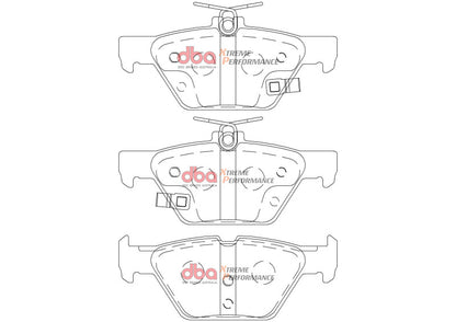DBA Extreme Performance Rear Brake Pads | Subaru WRX (22-24) w/ Electric Parking Brake (DB2398XP)