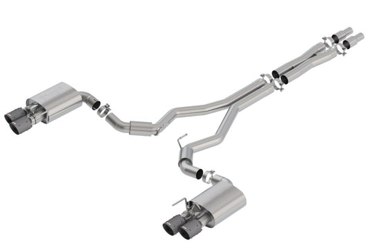 Borla 3in. S-Type Catback Exhaust w/ Valves Black Tip | Ford Mustang GT (18+) (140742CFBA)