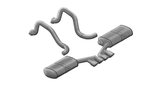 Corsa Polished Axle-Back Exhaust | Chevy Corvette 97-04 (14139)