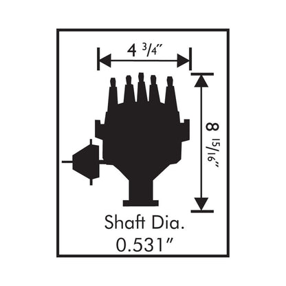 MSD 83541 Ready-To-Run Pro-Billet Distributor Steel Gear Ford 351W