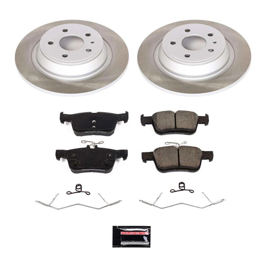 PowerStop 17-20 Ford Fusion Rear Semi-Coated Rotor Kit (SC8533)