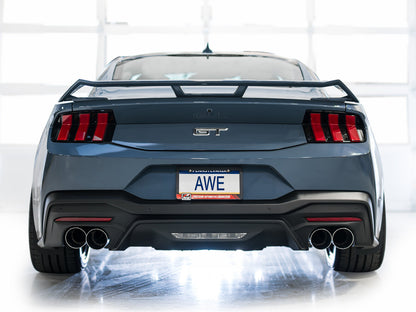 AWE Tuning AWE SwitchPath Exhaust for S650 Mustang GT Coupe - Quad Chrome Silver Tips - 3025-42650