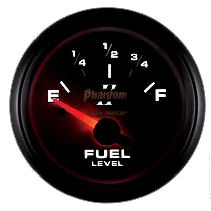 AutoMeter Phantom 2-1/16in 0-90 OHM Fuel Level Gauge (7513)