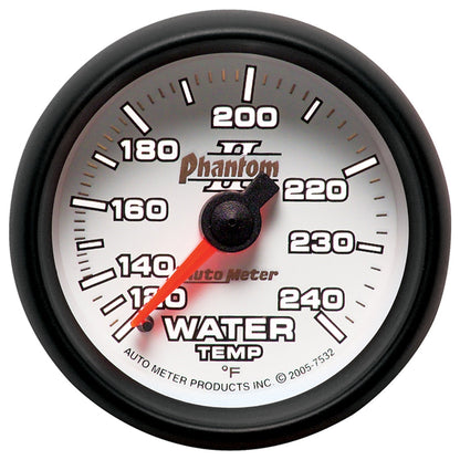 AutoMeter Phantom II 2-1/16in 120-240 Degree F Mechanical Water Temp Gauge (7532)