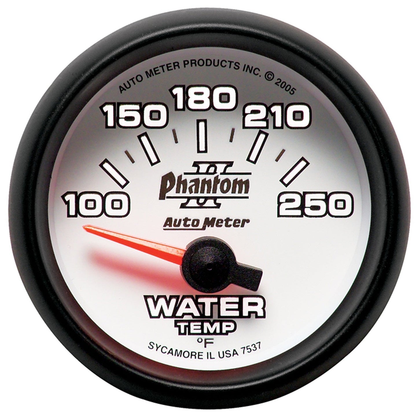 AutoMeter Phantom II 52.4mm SSE 100-250 Deg F Water Temperature Gauge (7537)