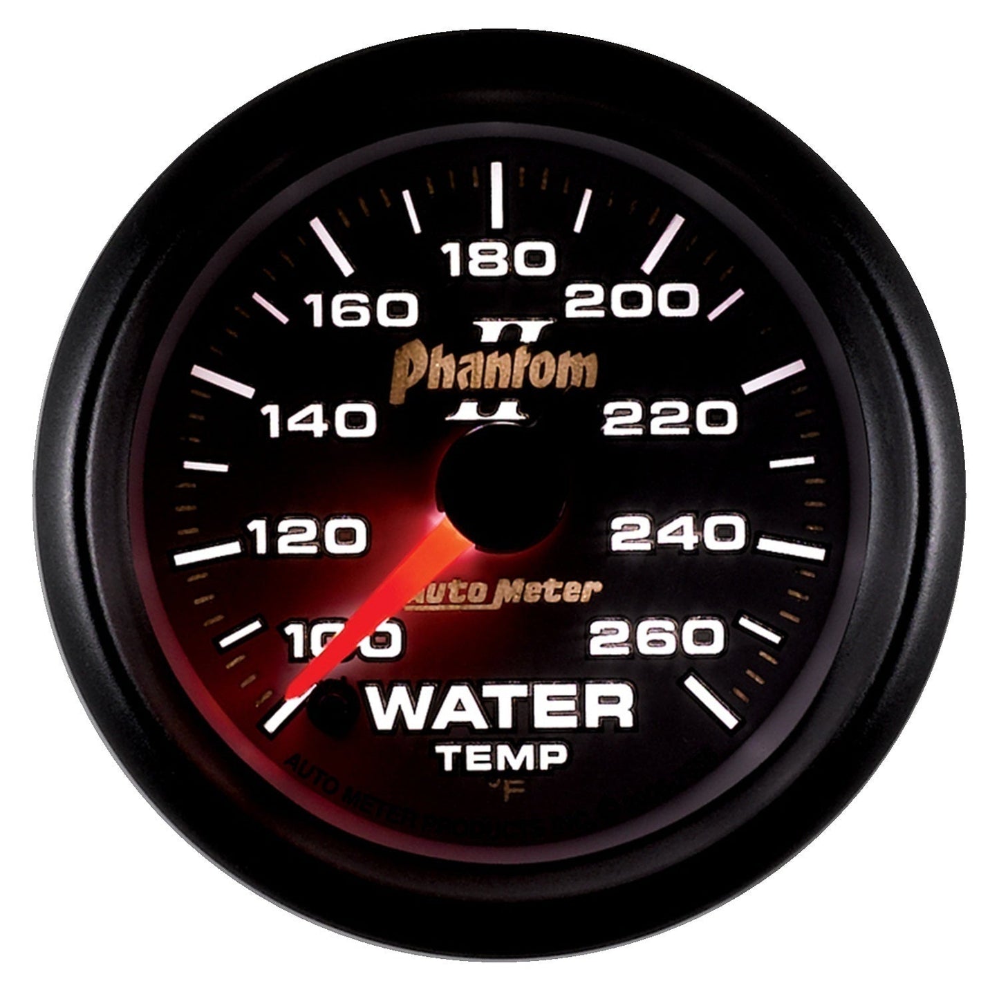 AutoMeter Phantom II 52mm Full Sweep Electronic 100-260 Deg F Water Temperature Gauge (7555)