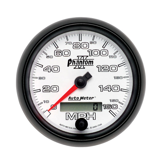 AutoMeter Phantom II 3-3/8in 160 MPH Electronic Programmable In-Dash Speedometer (7588)