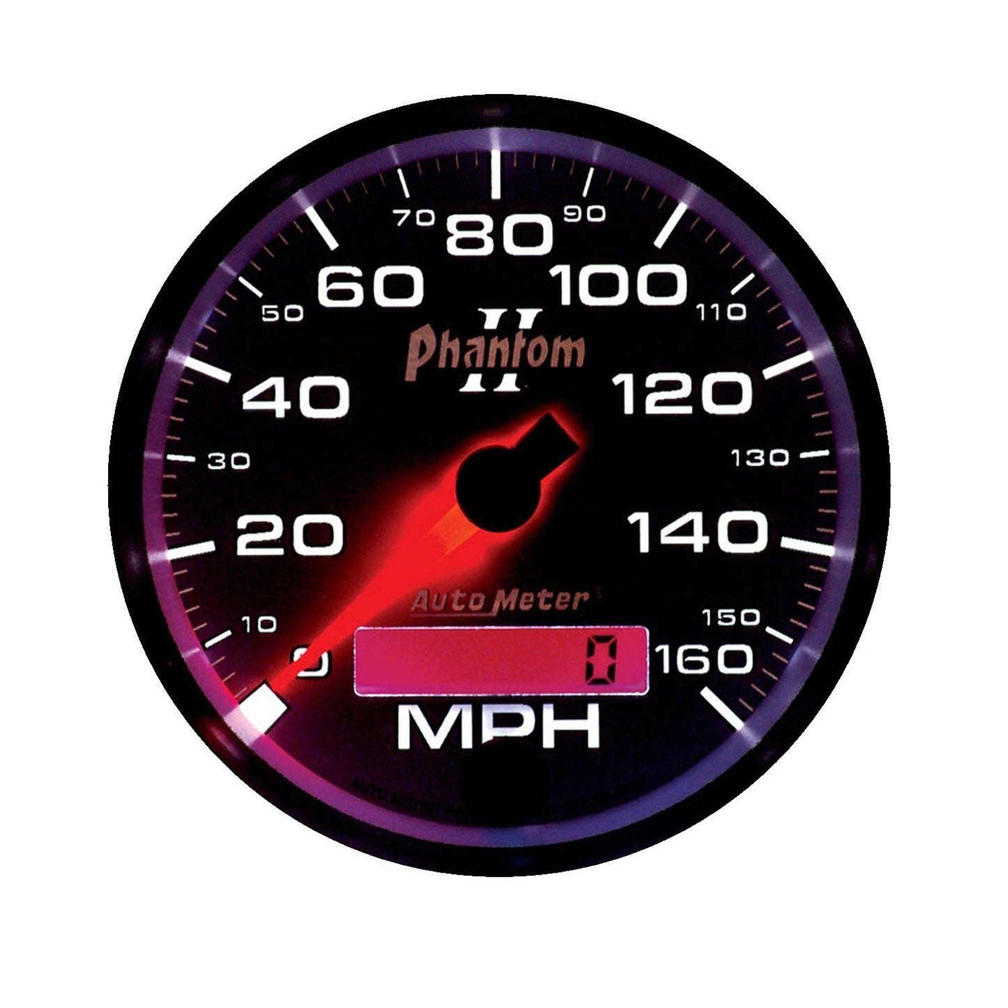 AutoMeter Phantom II 3-3/8in 160 MPH Electronic Programmable In-Dash Speedometer (7588)