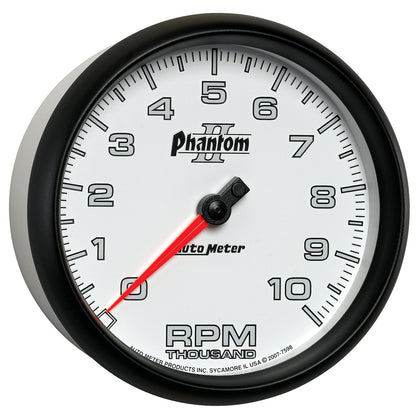 AutoMeter Phantom II 5in Electrical 10K RPM In-Dash Tachometer (7598)