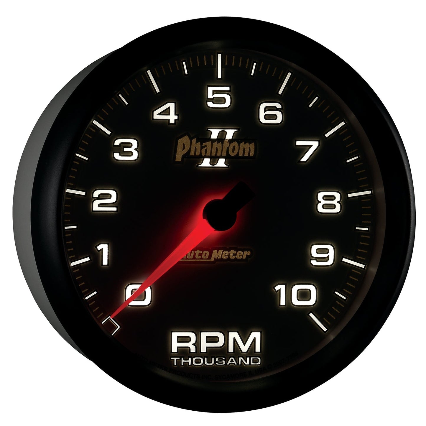 AutoMeter Phantom II 5in Electrical 10K RPM In-Dash Tachometer (7598)