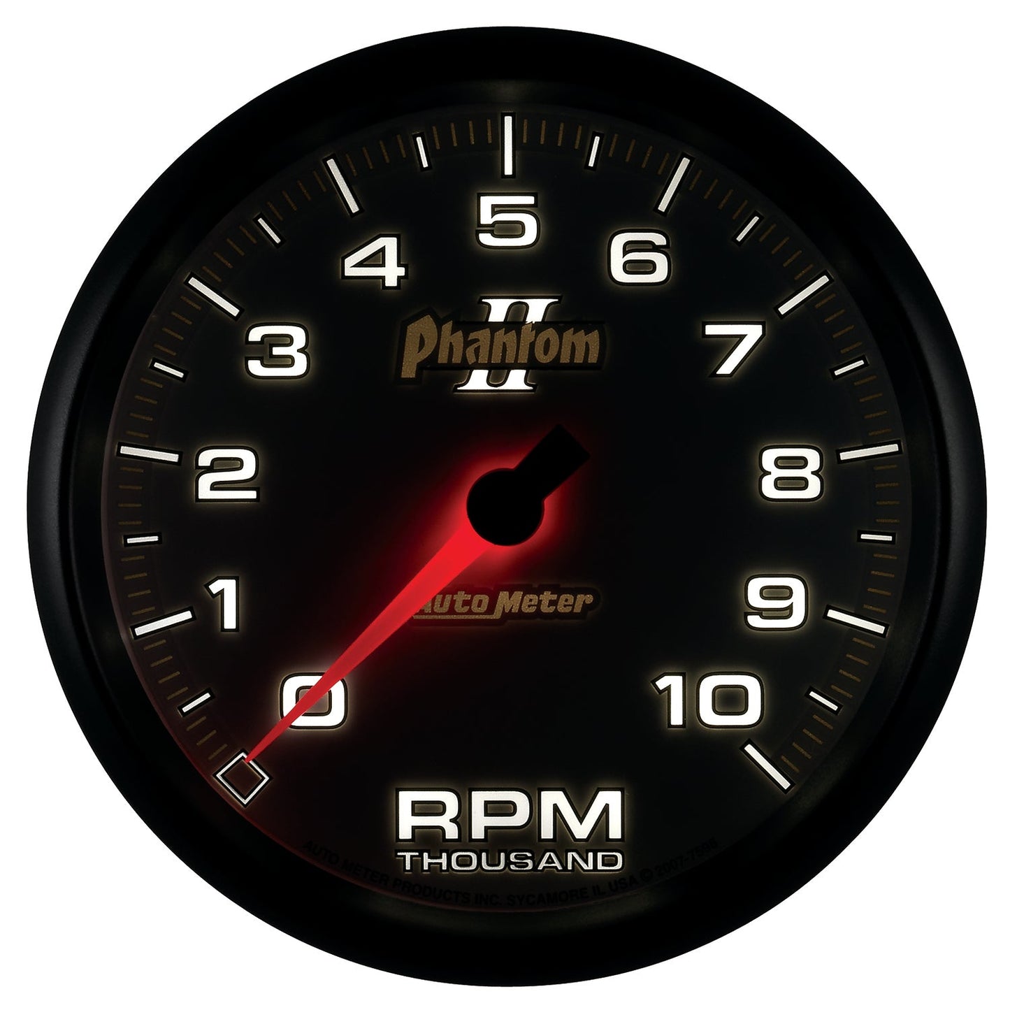 AutoMeter Phantom II 5in Electrical 10K RPM In-Dash Tachometer (7598)