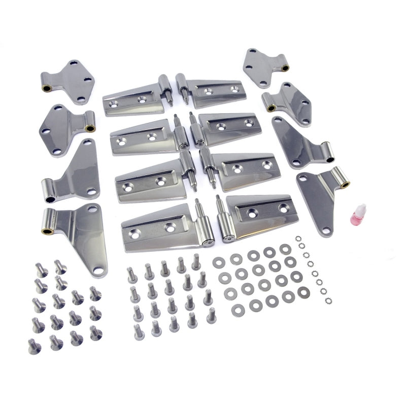 Rugged Ridge 11111.21 Stainless Door Hinge Kit for 07-18 Jeep Wrangler JK 4-Door