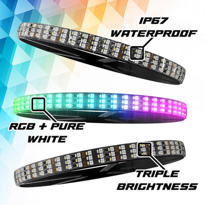 XKGLOW MX-WHEEL-KITD XKmax Ultra 3-Row RGBW 15.5in LED Wheel Ring Lights 4-Pc