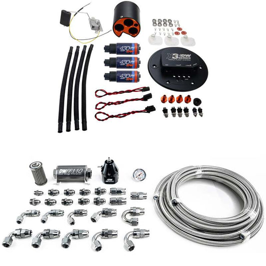 DeatschWerks 98-04 Ford Mustang X3 Module with DW430C Pump and Plumbing Kit