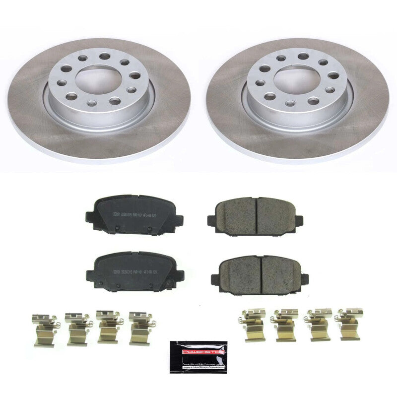 PowerStop 17-22 Jeep Compass Rear Semi-Coated Rotor Kit (SC7736)