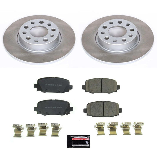 PowerStop 17-22 Jeep Compass Rear Semi-Coated Rotor Kit (SC7736)