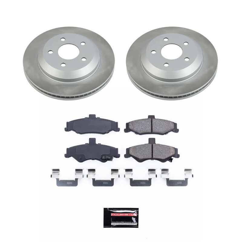 PowerStop 98-02 Pontiac Firebird Rear Semi-Coated Rotor Kit (SC1568)
