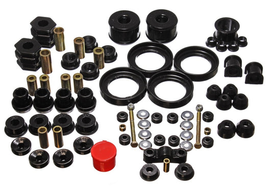 Energy Suspension 16.18110G Hyper-Flex Bushing Kit - Black For 96-00 Honda Civic