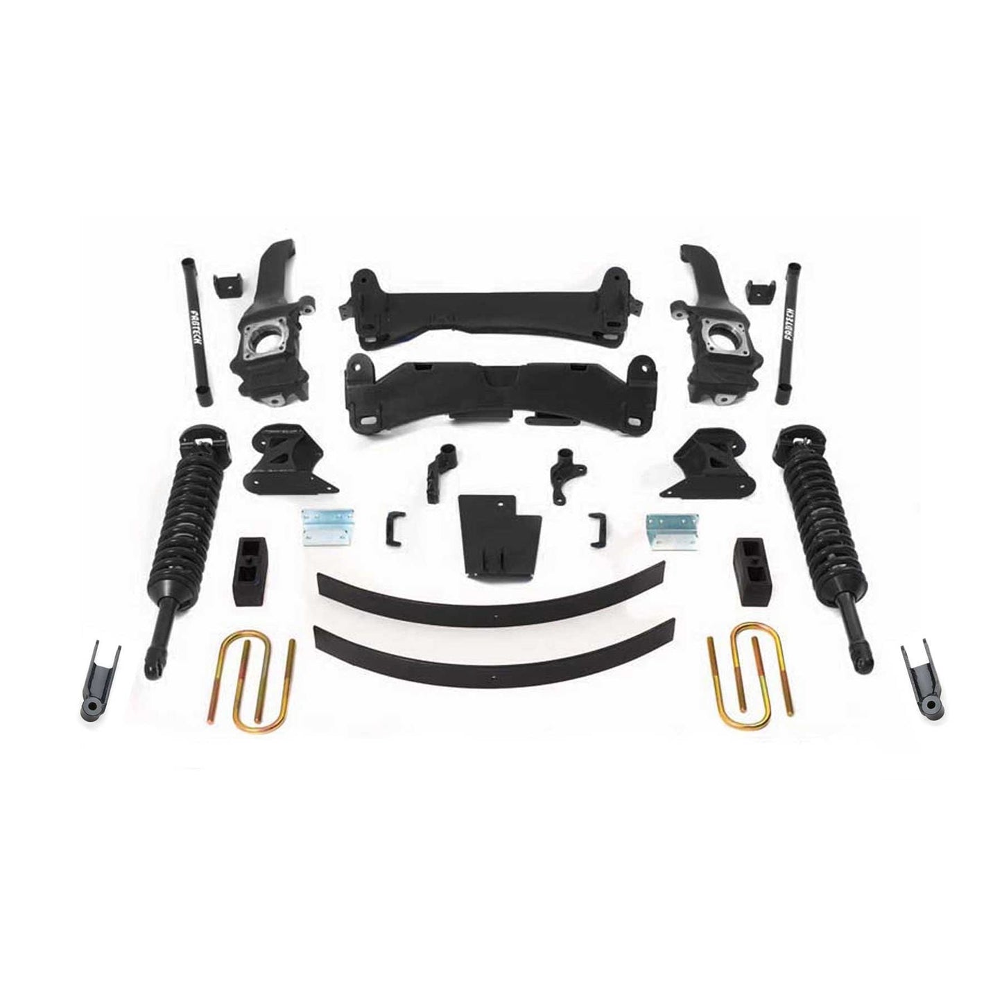 Fabtech 6in Drilled & Slotted Performance System w/ Dual 2.5in Crossovers | Toyota Tacoma 4WD/2WD 6 Lug Models (15) (K7035DL)