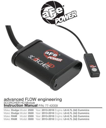 aFe SCORCHER HD Power Module | Dodge Ram 6.7L L6 Diesel (13-16) (77-42009)