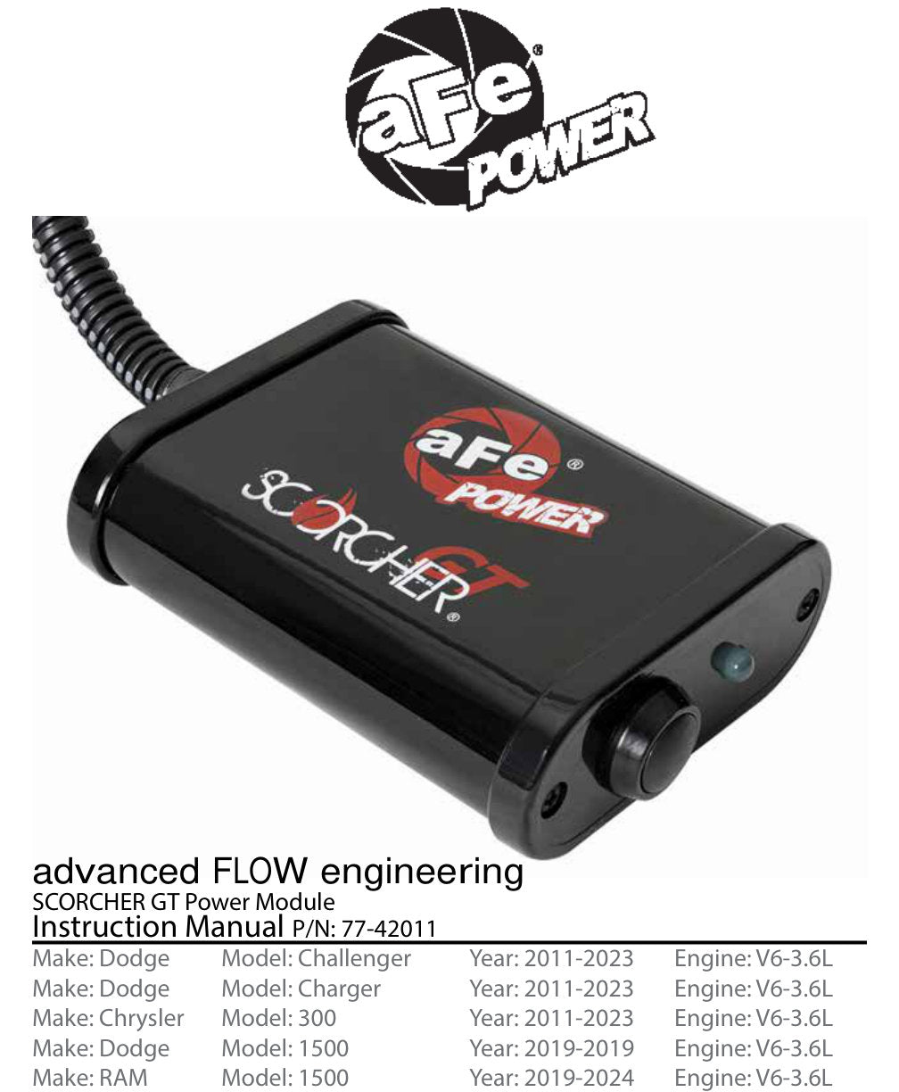 aFe Scorcher GT Module | Dodge Challenger/Charger V6 3.6L (11-19) (77-42011)