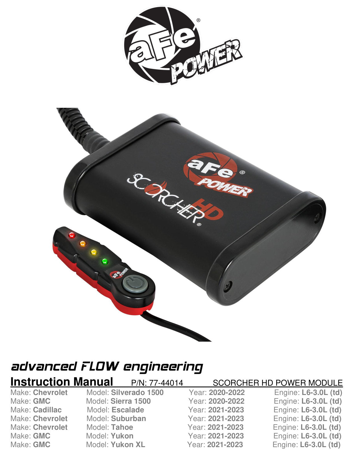 aFe Scorcher HD Power Package | GM Duramax 20-21 (21+) (77-44014)