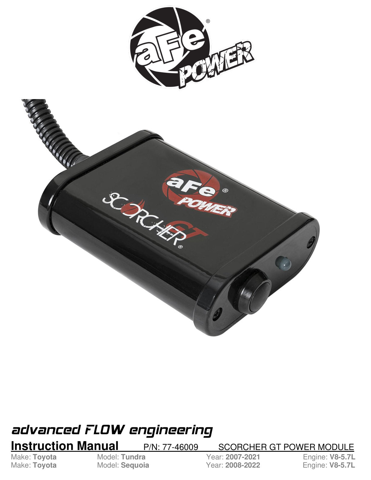 aFe Scorcher GT Module | Toyota Tundra 07-21 V8-5.7L (77-46009)